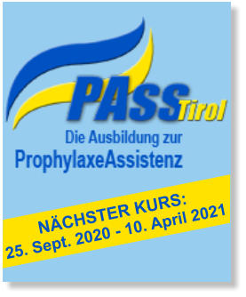 NÄCHSTER KURS: 25. Sept. 2020 - 10. April 2021
